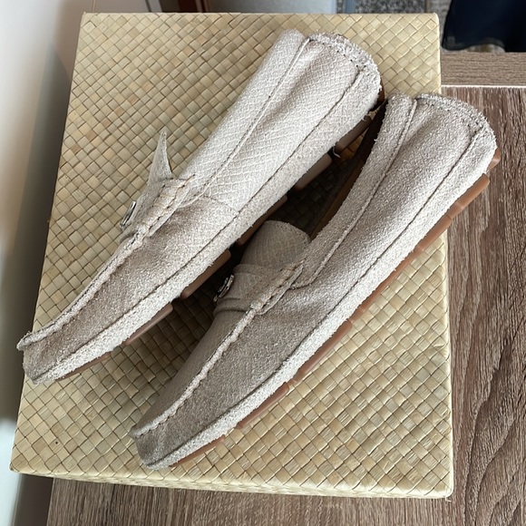 Cole Haan Shelby Logo II Beige Suede Driver Loafer 7.5 US - Picture 5 of 13